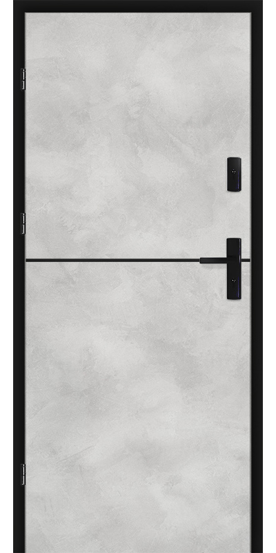 Herse Lux 214-fekete intarziás lépcsőházi bejárati ajtó