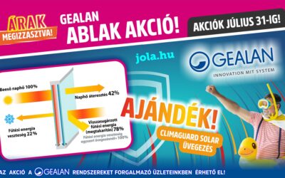 ABLAK AKCIÓ – ClimaGuard Solar üvegezés AJÁNDÉKBA, JÚLIUSBAN!
