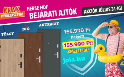 MDF BEJÁRATI AJTÓK AKCIÓJA JÚLIUSBAN!