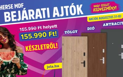 MDF BEJÁRATI AJTÓK AKCIÓJA AUGUSZTUSBAN!