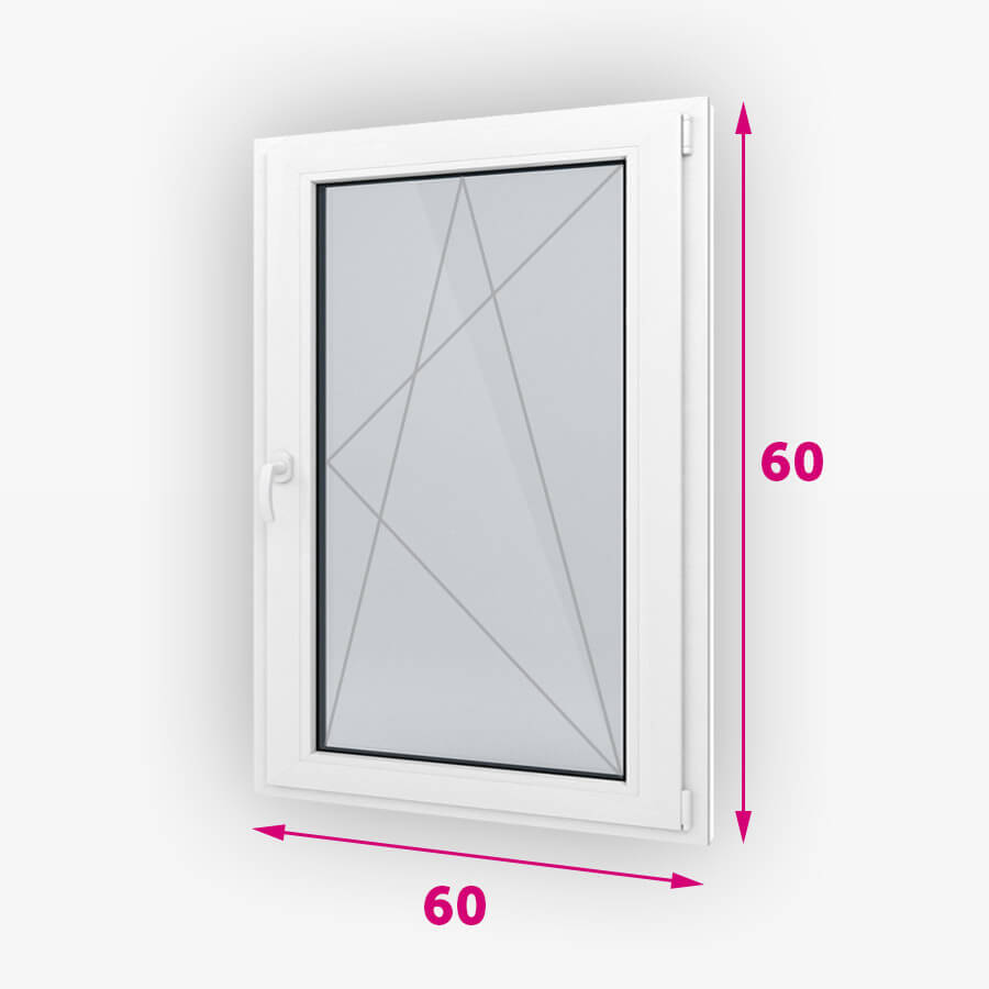 Bukó-nyíló műanyag ablak 60x60cm