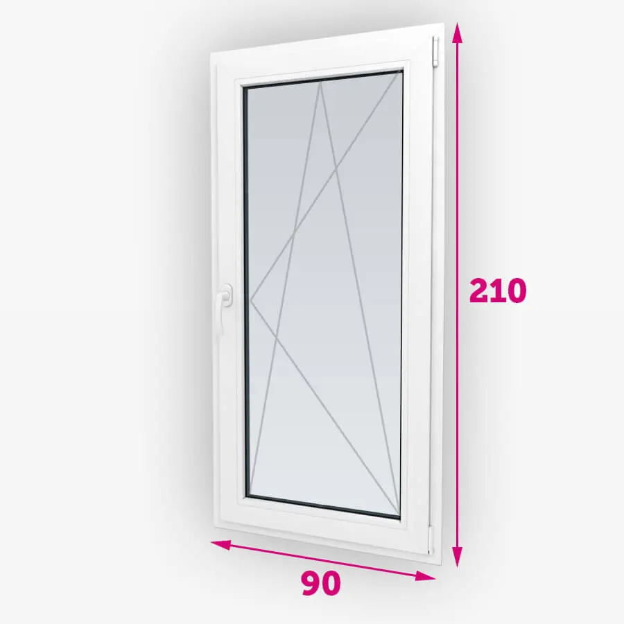 Bukó-nyíló műanyag erkély ajtó 90x210cm Bukó-nyíló műanyag erkély ajtó 90x210cm