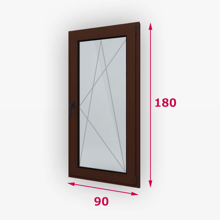 Bukó-nyíló fa ablak 90x180cm