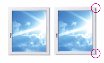 Rejtett vasalat műanyag ablakon