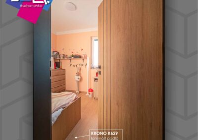 Kronostep K629 laminált padló és fa mintás beltéri ajtó Sopronkövesden