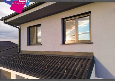 Gealan Linear ablakok kívül antracit, belül fehér színben Sopronkövesden