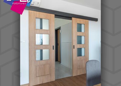 Szatmár 5 kétszárnyú tolóajtó tölgy premium CPL fóliával Sopronkövesden