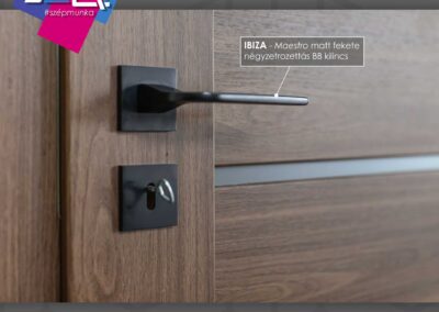 IBIZA Maestro matt fekete kilincs dió bejárati ajtón Paks