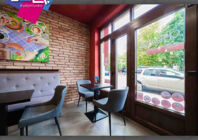 Kömmerling 76AD bejárati ajtó, dió színben, Paks