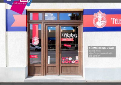 Kömmerling 76AD kétszárnyú bejárati ajtó, dió szín, Paks, JOLA Paks