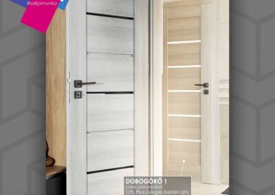 CPL Plus Dobogókő 1 üveges beltéri ajtó szürke juhar prémium kivitelben, Kaposváron