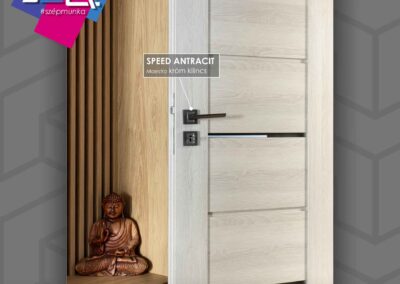 Delta Special 68S bejárati ajtó Kaposváron, antracit Speed ajtótokkal