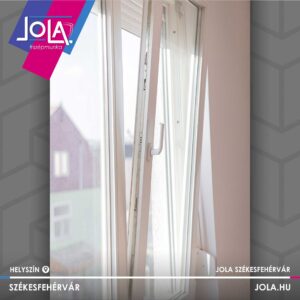 Fehér műanyag ablak vasalattal, Székesfehérvár, JOLA kivitelezés
