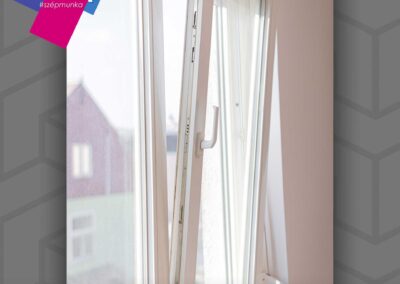 Fehér műanyag ablak vasalattal, Székesfehérvár, JOLA kivitelezés