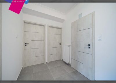 Modern lépcsőházi bejárati ajtó és beltéri ajtók Székesfehérváron