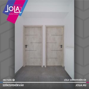 LINDOSZ Z beltéri ajtó Chromix fehér, fekete intarziával, Székesfehérvár