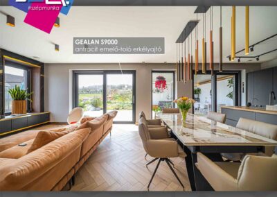 GEALAN S9000 antracit emelő-toló erkélyajtó és ablakok Paks