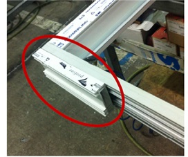 Transzport profil - műanyag ablak profilon