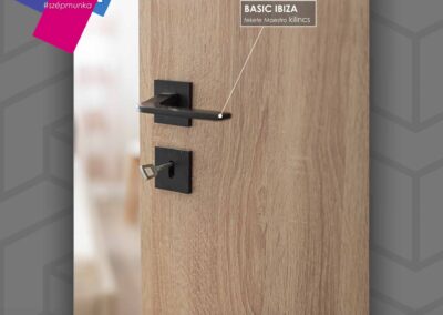 BASIC IBIZA beltéri ajtó fekete Maestro kilinccsel, Győr