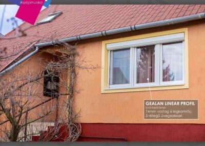 Gealan Linear ablak kombi redőnnyel Veszprémben, JOLA kivitelezés