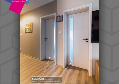 Homokbézs Basic CPL üveges beltéri ajtók Szigethalmon