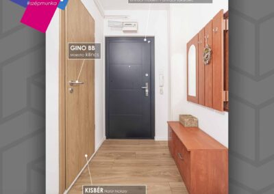 Győri társasházi bejárati ajtó, HiSec acél modern antracit színben