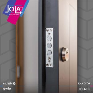 HiSec acél bejárati ajtó zárrendszere modern dizájnnal, Győr