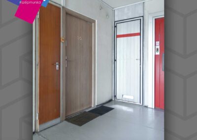 Táródi MDF bejárati ajtó beépítés Budapesten