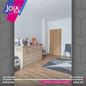 Gealan Linear faerezetű bejárati ajtó Kapuváron, fekete kilinccsel és keskeny üvegbetéttel